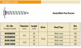 AnchorMark Post Screws Flange Head TX40 Drive
