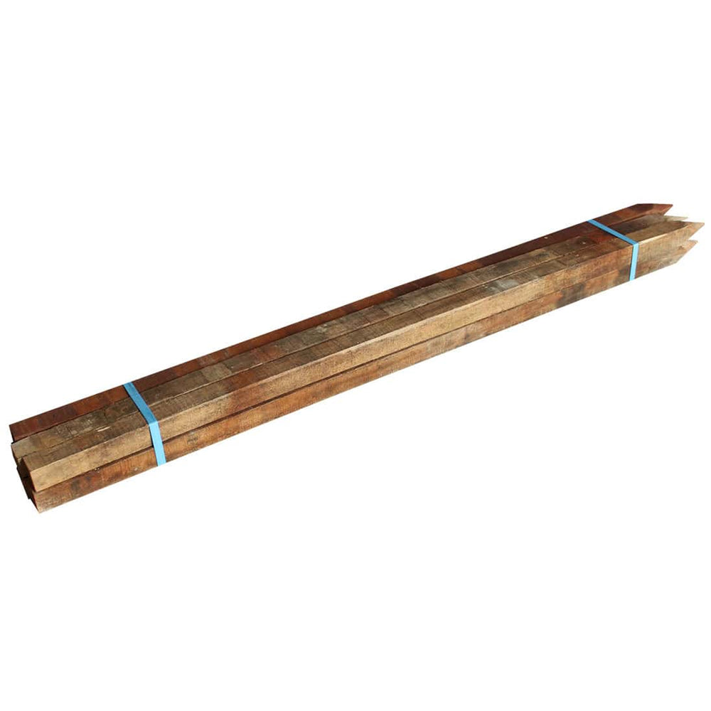 Stack of 6 wooden garden bed stakes measuring 1500mm long.