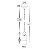Havit 12V Tri Colour Outdoor Tivah Brass LED Pendant