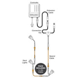 Holman Warm White Lighting 2m 2-Pin Mini Spacer Cable for Deck Lights