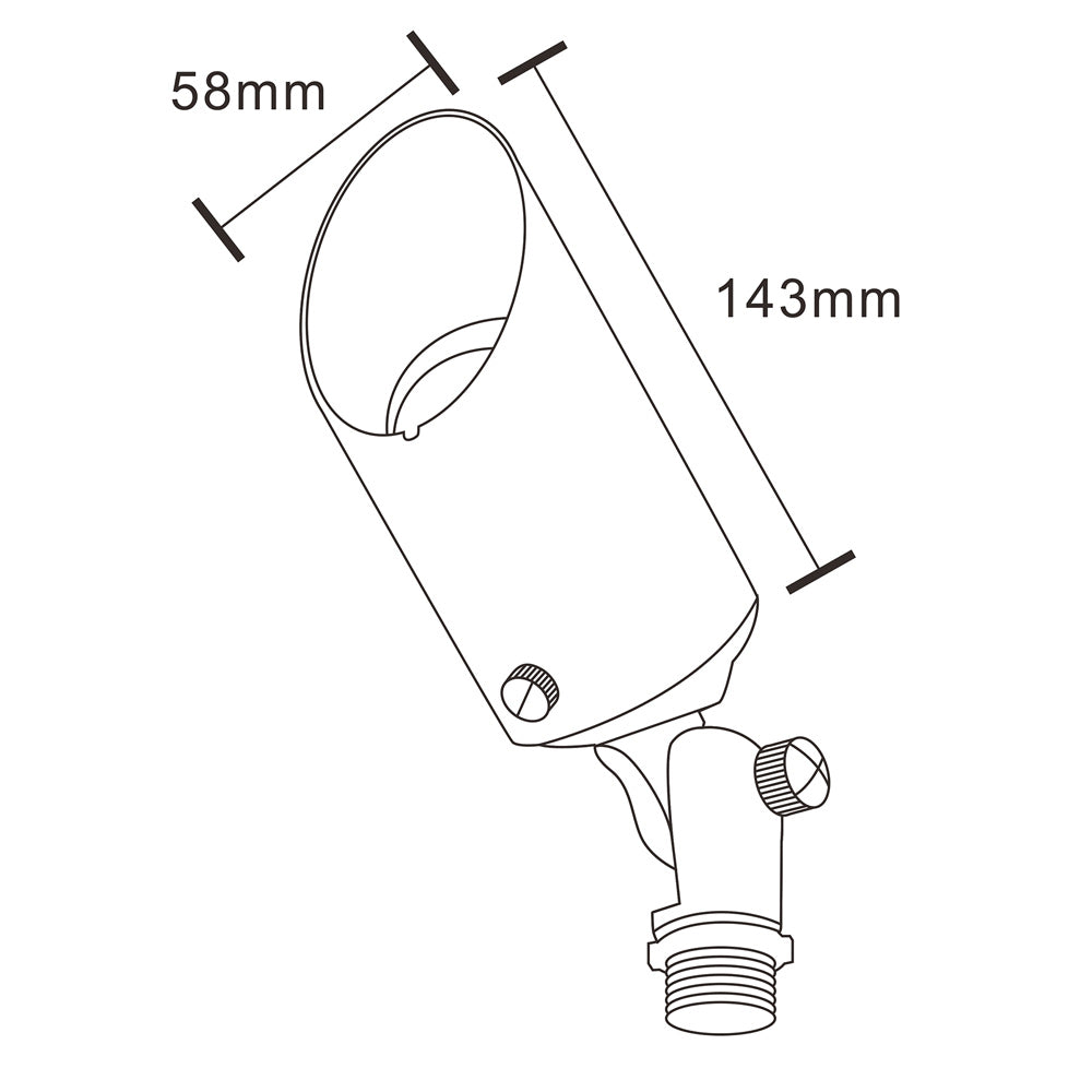 Pro Light Club Brass Spike Light