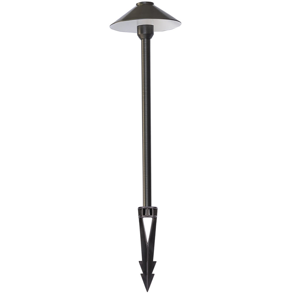 Pro Light Club Brass Medium Shaded Path Light