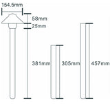 Pro Light Club Black Aluminium Medium Shaded Path Light
